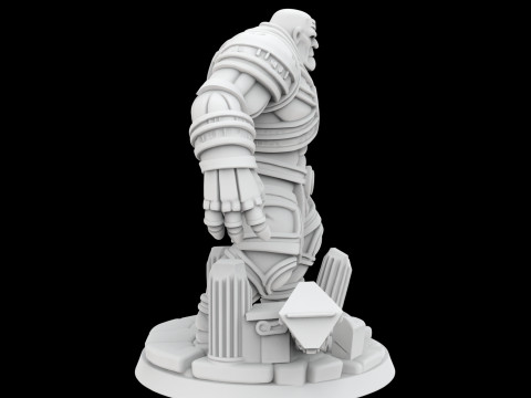 Ancient Golem Guardian 3D Printable Miniature Modello di stampa 3D