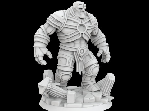 Ancient Golem Guardian 3D Printable Miniature Modello di stampa 3D