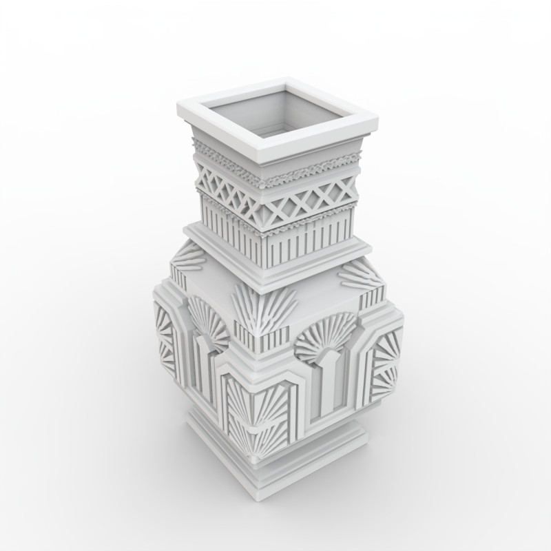 Art Deco Vase 3D Printable Model 3D Print Model .c4d .max .obj .3ds .fbx .stl .blend 