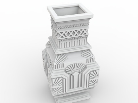 Art Deco Vase 3D Printable Model 3D Print Model