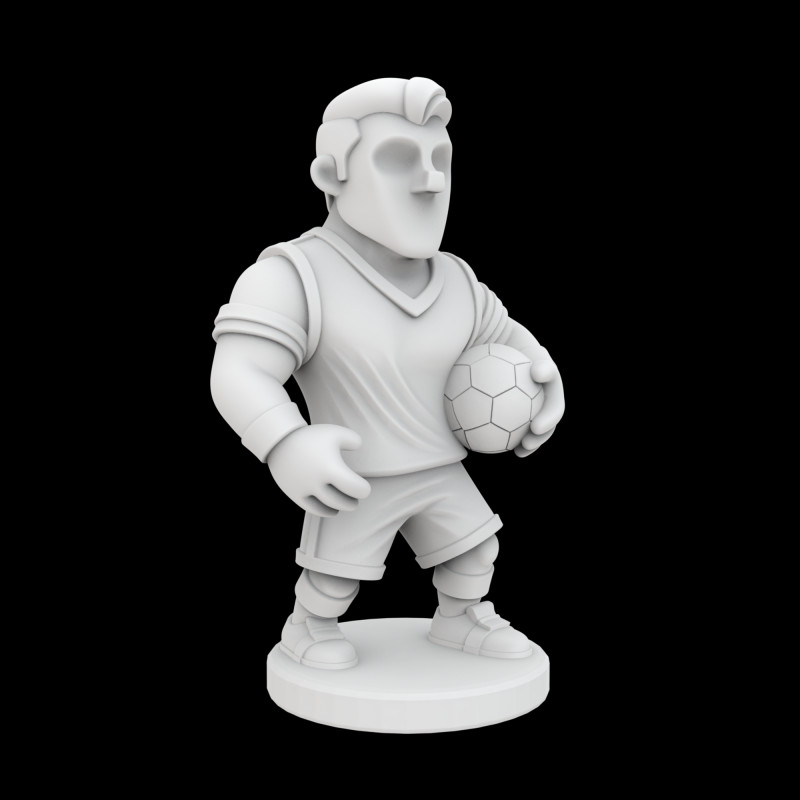 Athlete Cartoon Character 3D Printable Model 3D प्रिंट मॉडल .c4d .max .obj .3ds .fbx .stl .blend