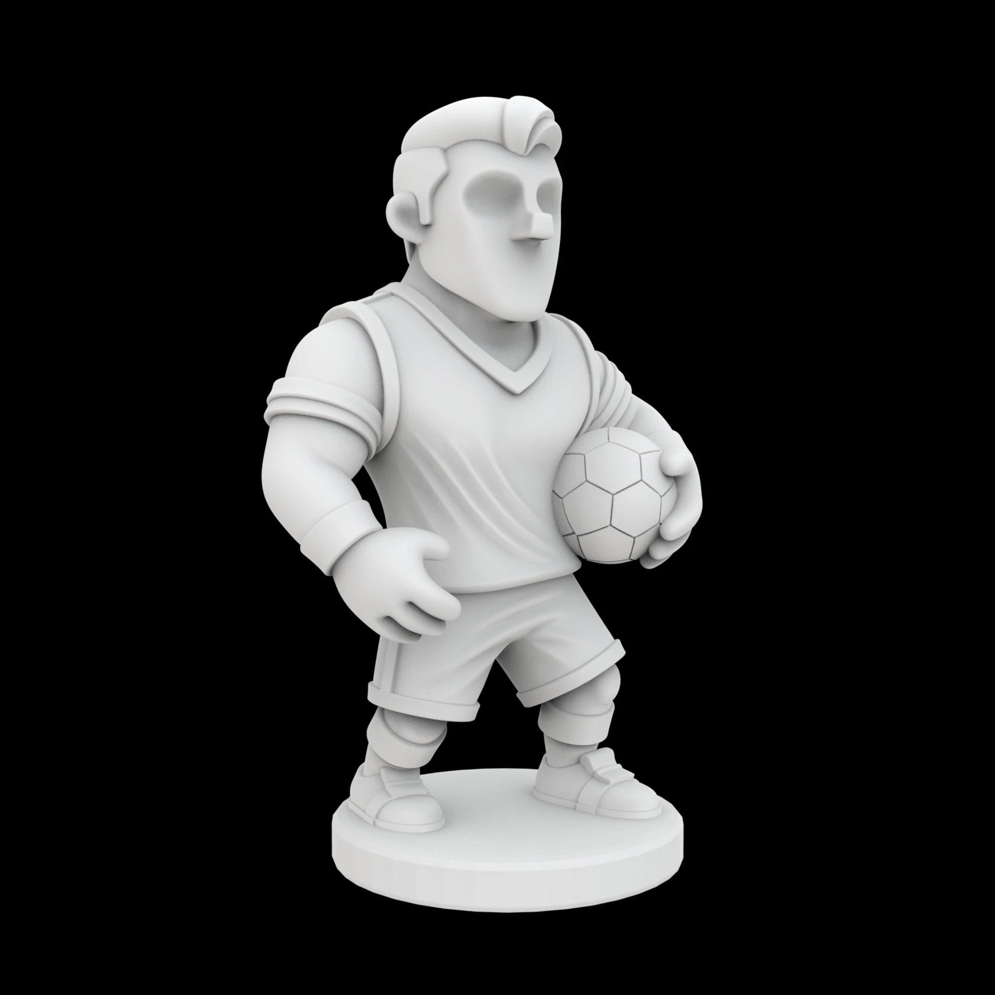 Athlete Cartoon Character 3D Printable Model 3D Print Model .c4d .max .obj .3ds .fbx .stl .blend