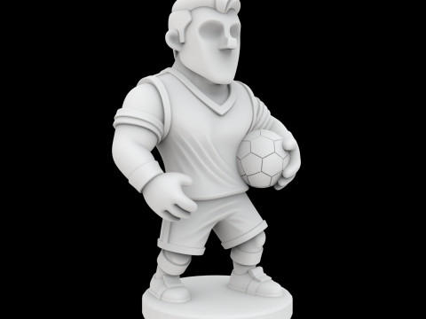 Athlete Cartoon Character 3D Printable Model Modello di stampa 3D