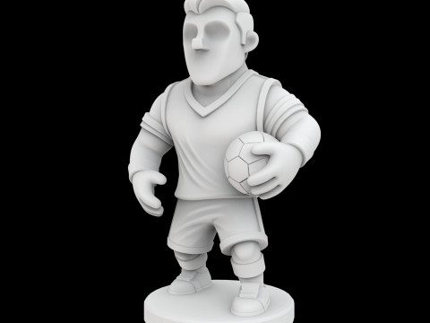 Athlete Cartoon Character 3D Printable Model 3D प्रिंट मॉडल