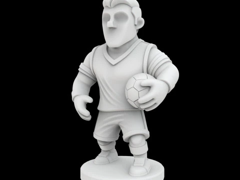 Athlete Cartoon Character 3D Printable Model 3D Print Model