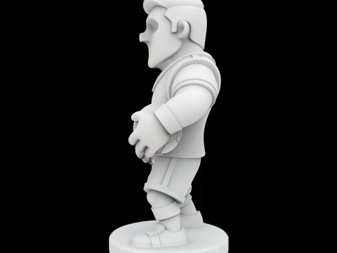 Athlete Cartoon Character 3D Printable Model 3D Print Model