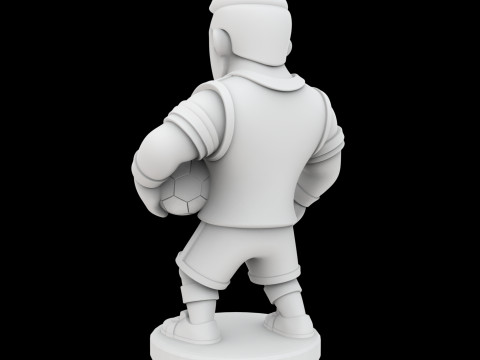 Athlete Cartoon Character 3D Printable Model 3D प्रिंट मॉडल