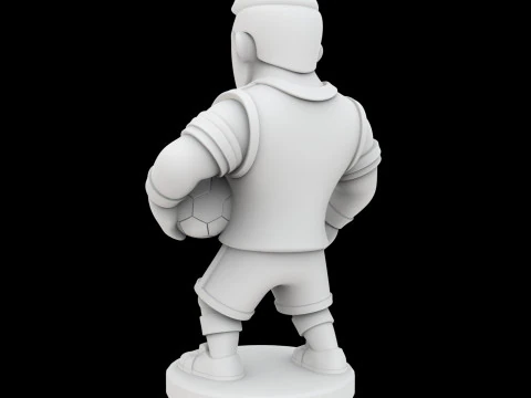 Athlete Cartoon Character 3D Printable Model 3D Print Model