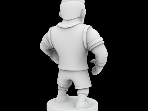 Athlete Cartoon Character 3D Printable Model 3D प्रिंट मॉडल