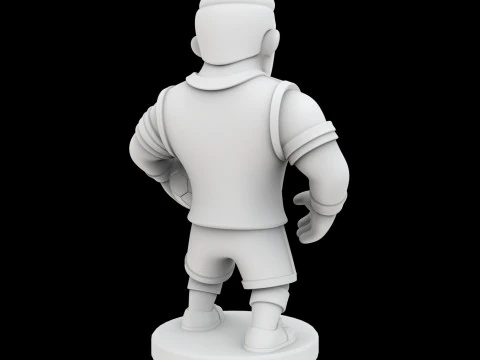 Athlete Cartoon Character 3D Printable Model 3D Print Model