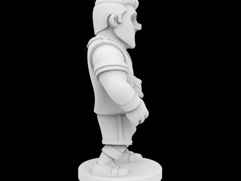 Athlete Cartoon Character 3D Printable Model 3D Print Model