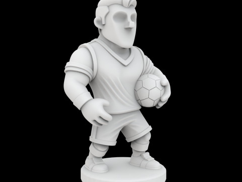 Athlete Cartoon Character 3D Printable Model 3D प्रिंट मॉडल