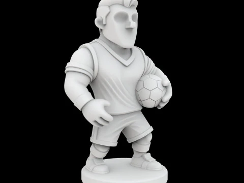 Athlete Cartoon Character 3D Printable Model 3D Print Model
