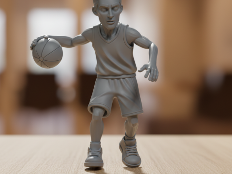 Basketball Player Cartoon Character 3D Printable M 3D प्रिंट मॉडल