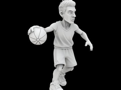 Basketball Player Cartoon Character 3D Printable M 3D 프린트 모델