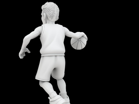 Basketball Player Cartoon Character 3D Printable M 3D 프린트 모델