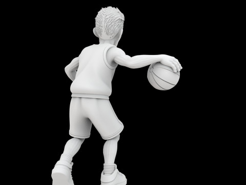 Basketball Player Cartoon Character 3D Printable M 3D 프린트 모델