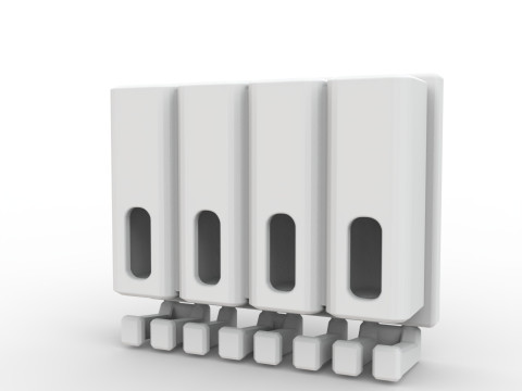 Bathroom Toothbrush Holder Family 3D Printable Mod 3D Print Model