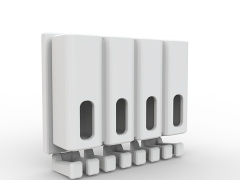 Bathroom Toothbrush Holder Family 3D Printable Mod 3D Print Model