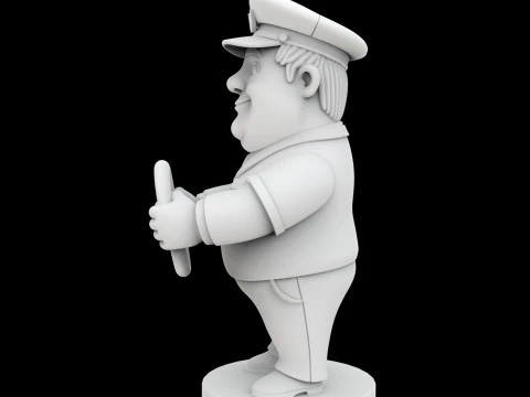 Bus Driver Cartoon Character 3D Printable Model 3D Print Model