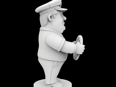 Bus Driver Cartoon Character 3D Printable Model 3D 打印模型