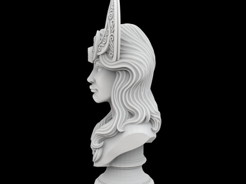 Celestial Moon Goddess Bust 3D Printable Model 3Dプリントモデル