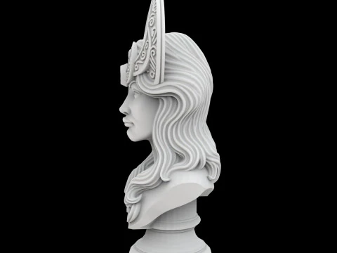 Celestial Moon Goddess Bust 3D Printable Model 3D Print Model