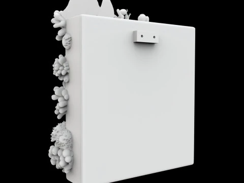 Coral Reef Wall Art Panel 3D Printable Model v- 3D Print Model