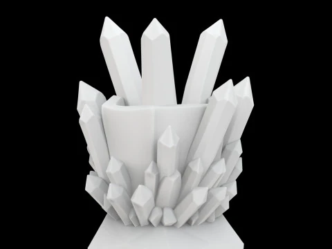 Crystal Style Pen Holder 3D Printable Model vi- 3D Print Model