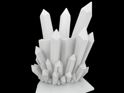 Crystal Style Pen Holder 3D Printable Model vi- 3D Print Model