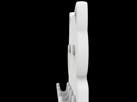 Cute Cat Key Holder 3D Printable Model Model Cetak 3D