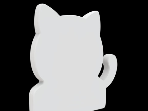 Cute Cat Key Holder 3D Printable Model Model Cetak 3D