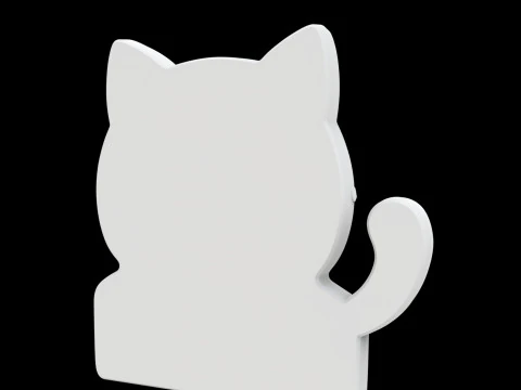 Cute Cat Key Holder 3D Printable Model 3D Print Model