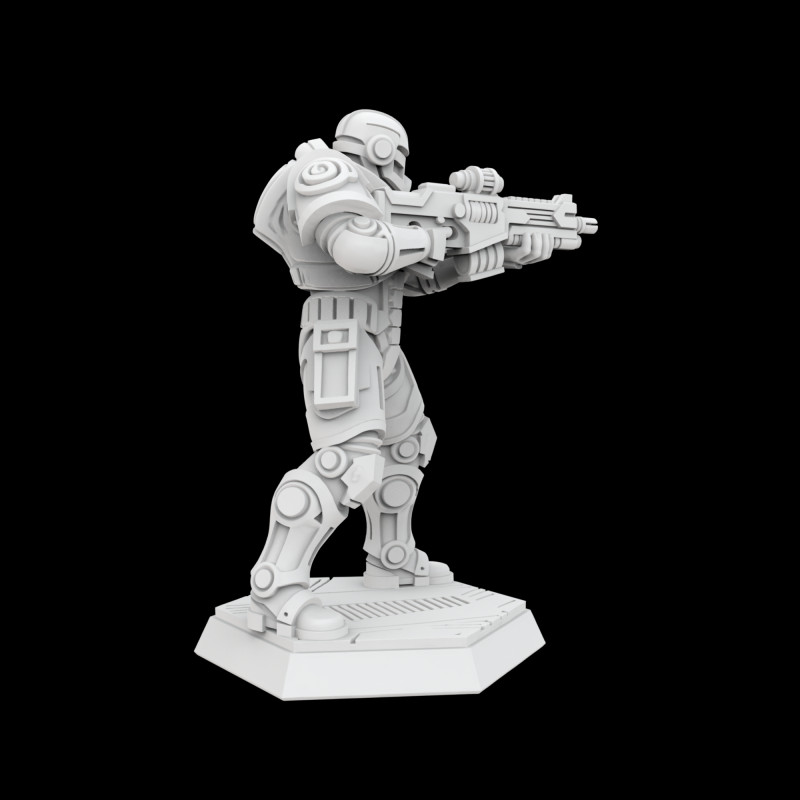 Cyberpunk Soldier 3D Printable Miniature Model Cetak 3D .c4d .max .obj .3ds .fbx .stl .blend
