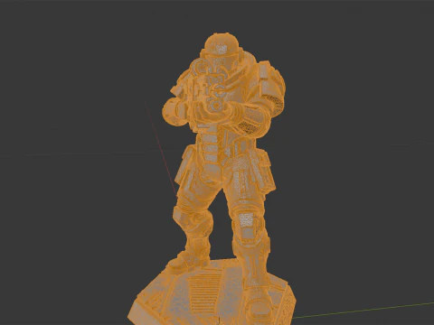 Cyberpunk Soldier 3D Printable Miniature 3D Print Model