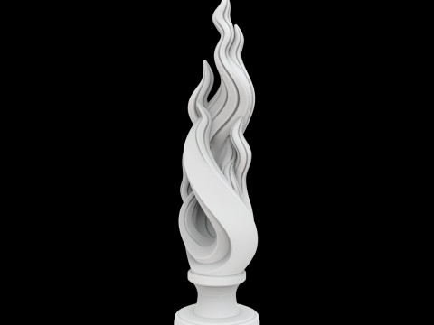 Dancing Flames Abstract Sculpture 3D Printable Mod 3D Print Model
