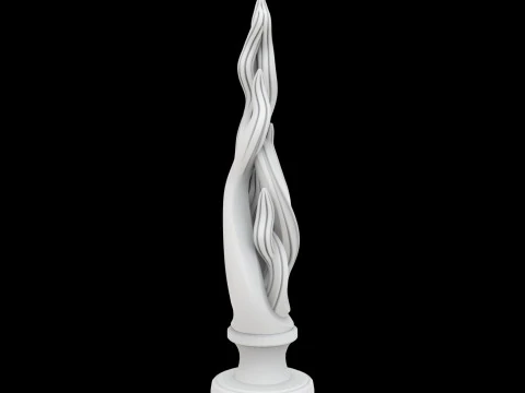 Dancing Flames Abstract Sculpture 3D Printable Mod 3D Print Model