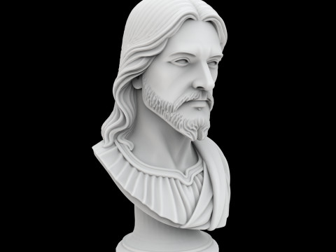 Jesus Bust Sculpture 3D Printable Mo Model do druku 3D