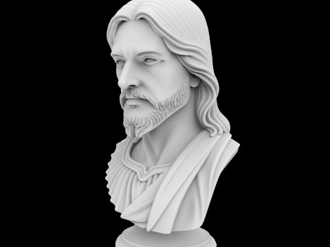 Jesus Bust Sculpture 3D Printable Mo 3D Print Model