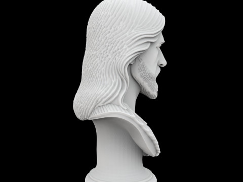 Jesus Bust Sculpture 3D Printable Mo 3D Print Model