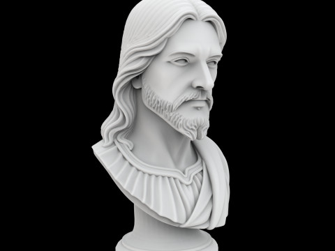 Jesus Bust Sculpture 3D Printable Mo 3D Print Model