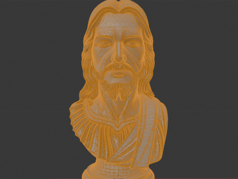 Jesus Bust Sculpture 3D Printable Mo 3D Print Model