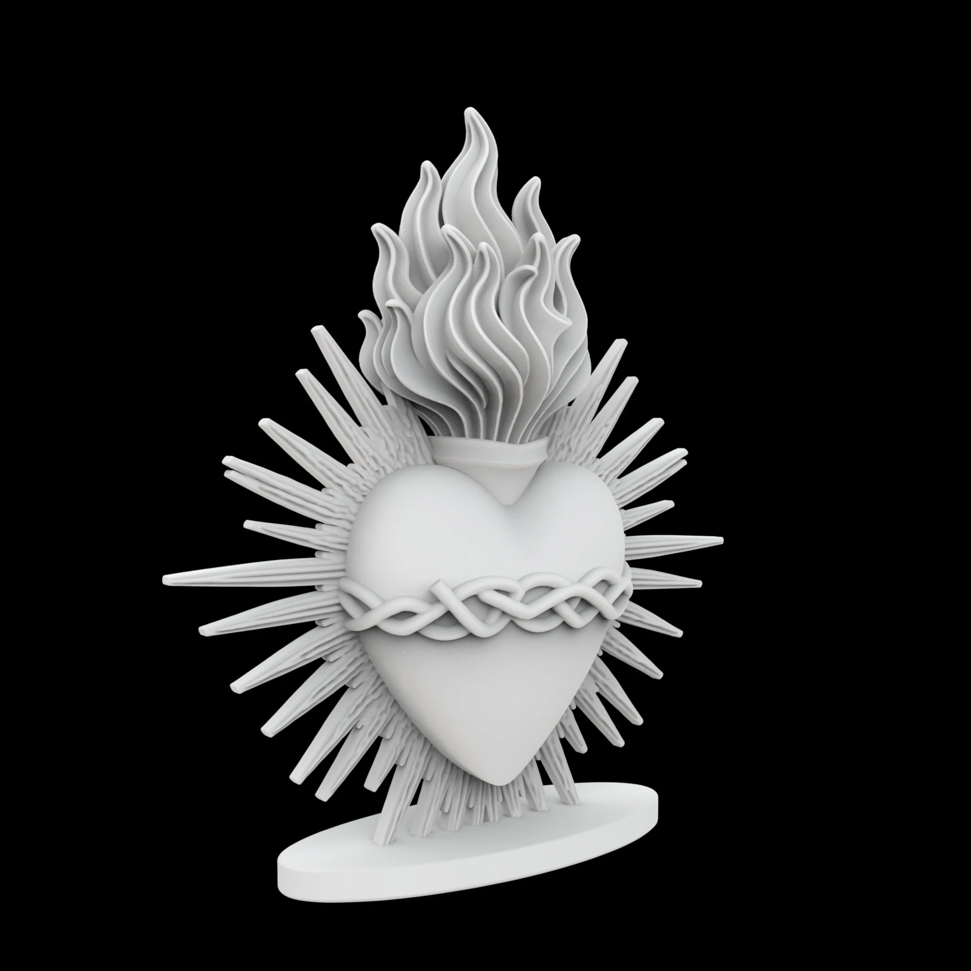 Sacred Heart of Jesus Icon 3D Printable Model 3D Print Model .c4d .max .obj .3ds .fbx .stl .blend 