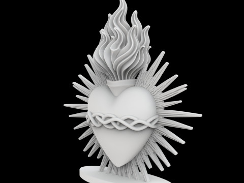 Sacred Heart of Jesus Icon 3D Printable Model Modello di stampa 3D