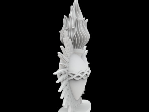 Sacred Heart of Jesus Icon 3D Printable Model Modello di stampa 3D