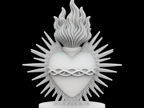 Sacred Heart of Jesus Icon 3D Printable Model Modello di stampa 3D