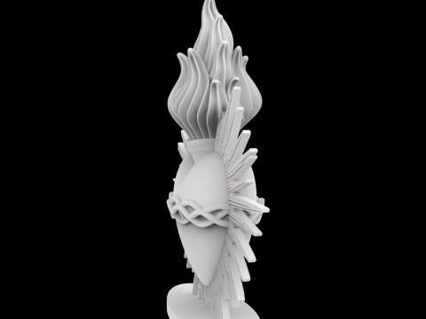 Sacred Heart of Jesus Icon 3D Printable Model Modello di stampa 3D