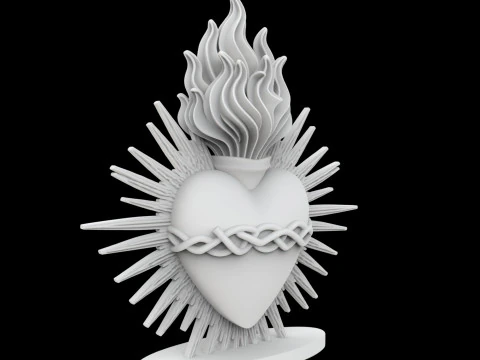 Sacred Heart of Jesus Icon 3D Printable Model 3D Print Model