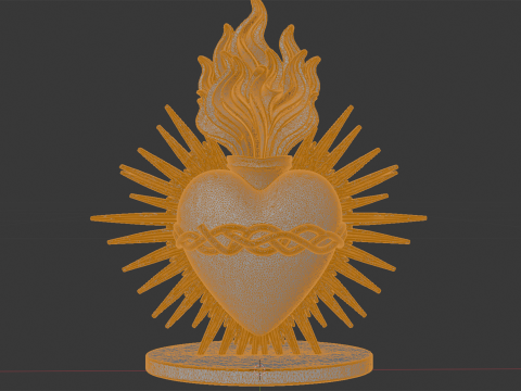 Sacred Heart of Jesus Icon 3D Printable Model Modello di stampa 3D