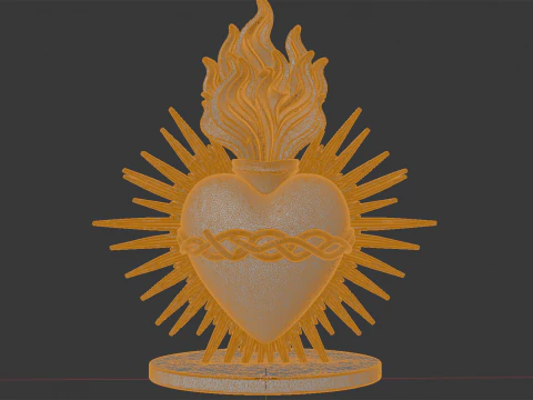 Sacred Heart of Jesus Icon 3D Printable Model 3D Print Model